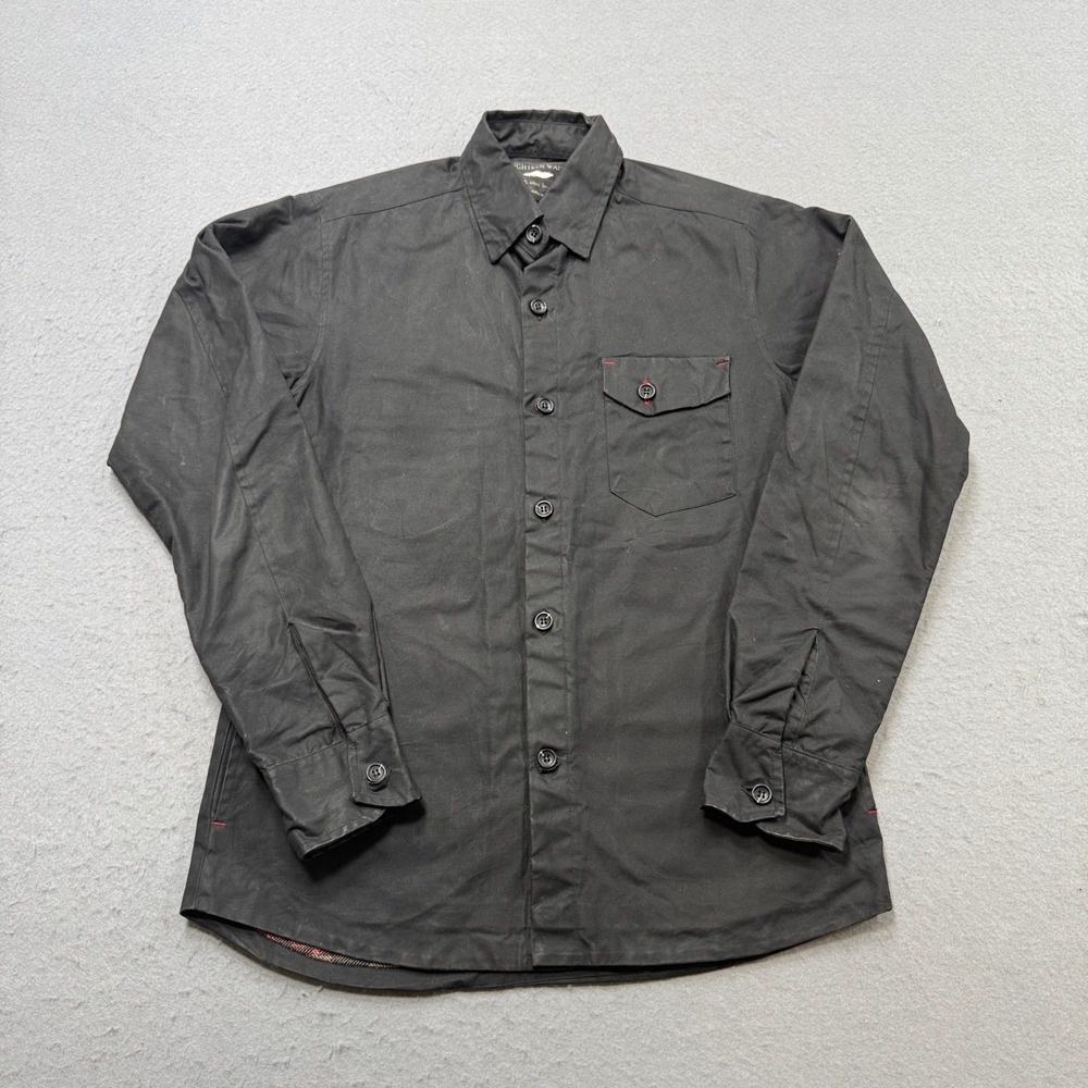 18 Waits Jacket Men's Small Black Canvas Lined Button Up Field Shacket Canada
